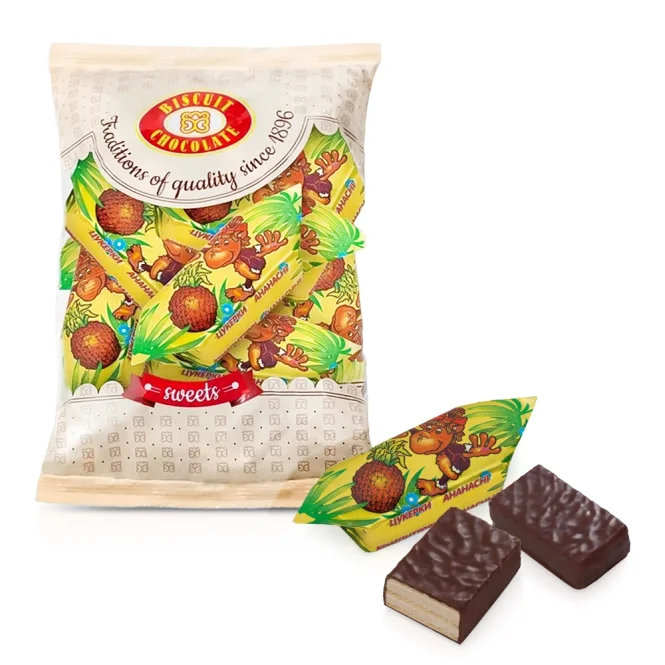 Конфеты вафельные - Ананасные, БШ, 200 г