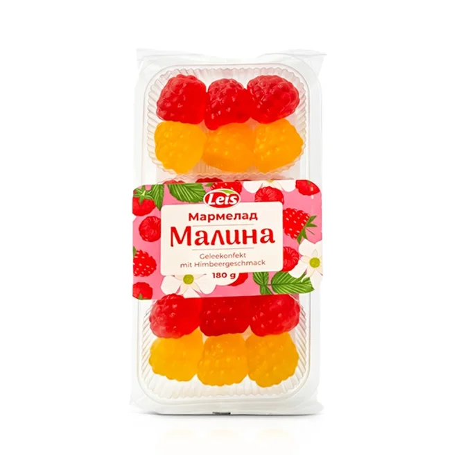 Fruchtgelee mit Himbeergeschmack, Leis, 180 g