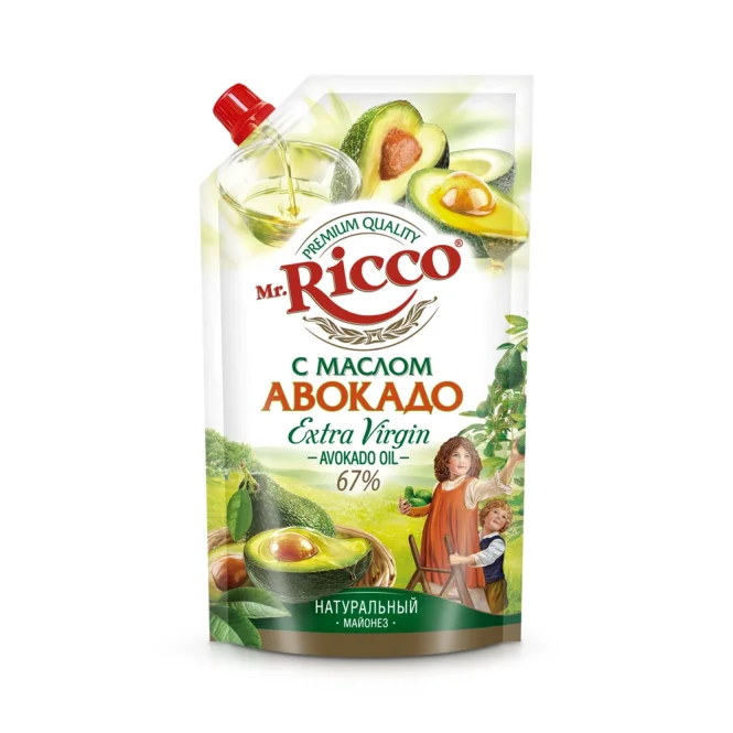 Майонез с маслом авокадо, 67 %, Mr.Ricco, 375 г