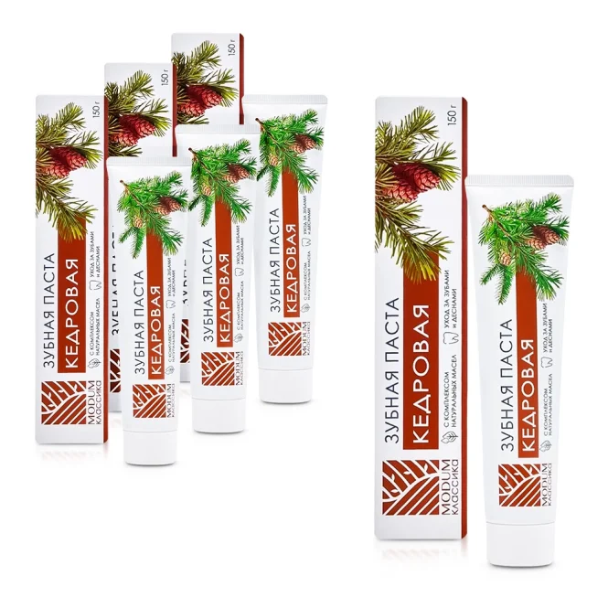  Зубная паста - Кедровая, Классика, 150 г х 4 шт. 