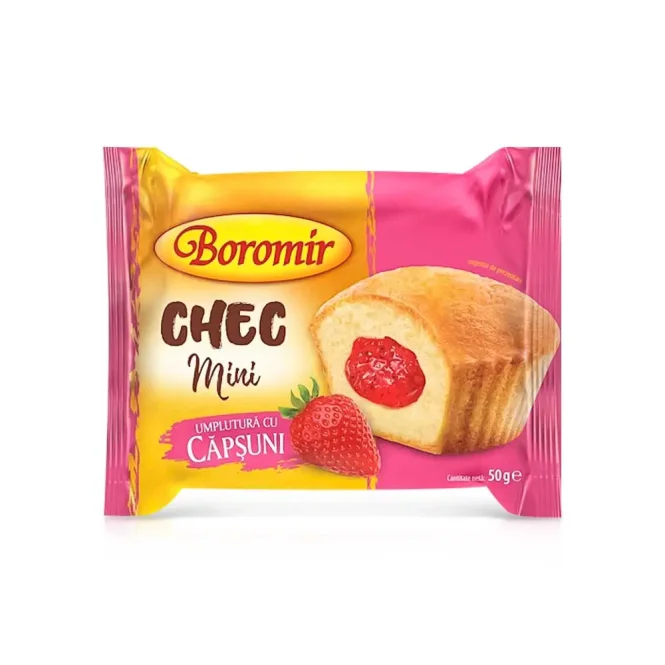 Кекс с клубничной начинкой, Boromir, 50 г