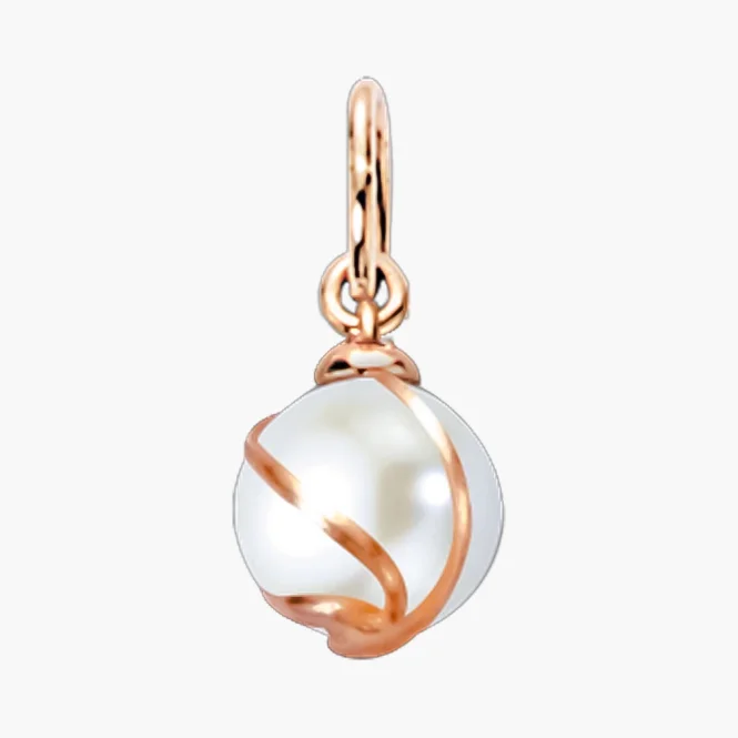 Anhänger, Rotgold 585°, Süßwasser-Zuchtperle, 21 mm