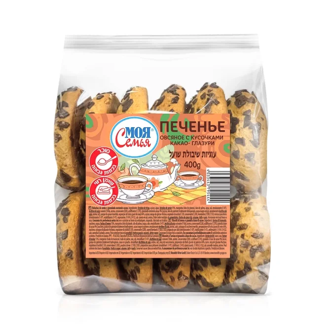 Haferkekse, mit kakaohaltigen Streuseln, Moja Semja, 400 g