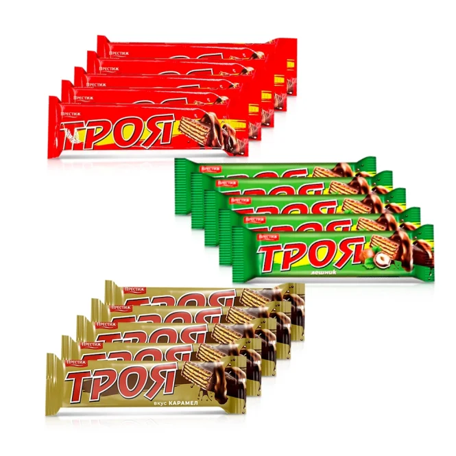 Набор вафельных батончиков - Троя, Престиж, 15 х 28 г