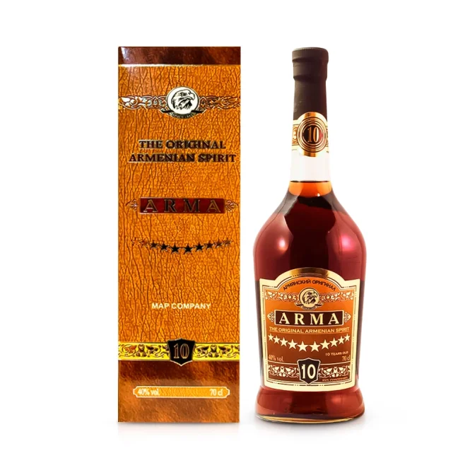 Коньяк армянский - Арма,10 лет, 40 % алк., 0,7 л