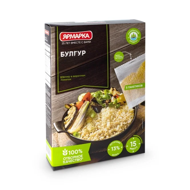 Bulgur, in Kochbeuteln, Yarmarka, 5 х 80 g