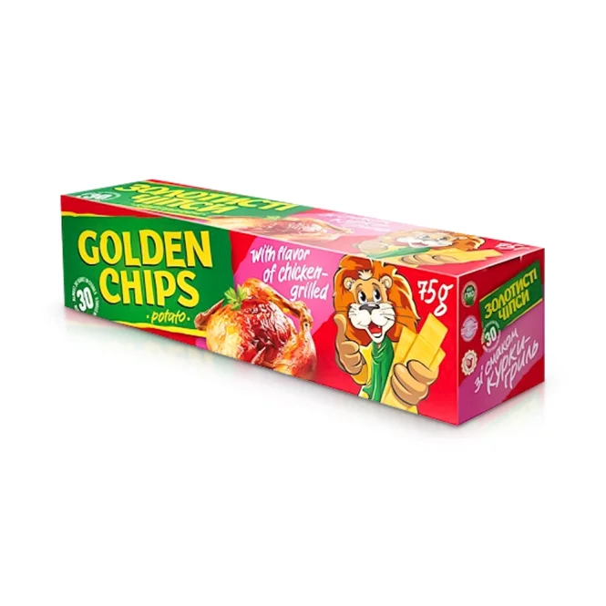 Kartoffelchips mit  Hähnchengeschmack, Golden, 75g    