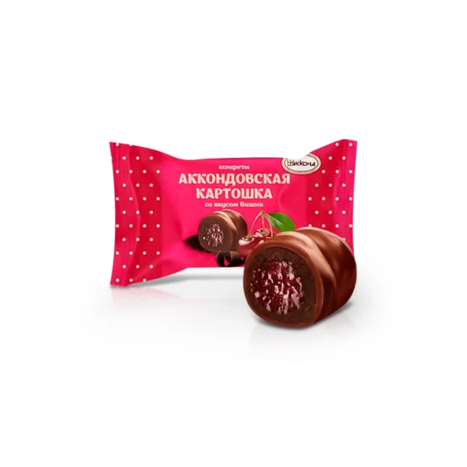 Schokokonfekt - Akkondovskaja Kartoschka, mit Kirschgeschmack, 300 g