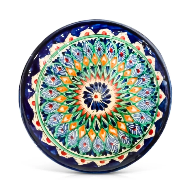 Teller tief - Risсhtan Keramik Ж5, handbemalt, Ø 19 cm