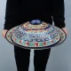 Lagan mit Deckel- KaraKalam LK-005, Rischtan Keramik, Ø 42 cm