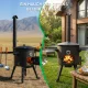 Utschak Feuerofen Ø 44 cm + Gusseisen-Kasan 16 l, Ø 46,5 cm, runder Boden + Küchenzubehör, Usbekischer Kochtopf aus Gusseisen