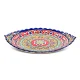 Lagan, geschnitzt, oval, KaraKalam KO1, Rishtan Keramik, 34 х 42 cm