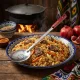 Usbekischer Schaumlöffel für Plov 48 cm, mit Gravur - Plov ist Gold, das Feuer ist seine Probe
