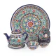 Сервиз чайный - КараКалам KSV1 - R1 - Риштанская керамика - 9 предметов