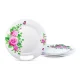 Tellerset - Spanische Rose, Porzellan, Ø 24 cm, 3-tlg.