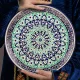 Lagan - KaraKalam blau-grün, Rischtan Keramik, Ø 37 cm