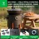 Utschak Feuerofen Ø 40 cm + Gusseisen-Kasan 12 L, flacher Boden + Küchenzubehör, Usbekischer Kochtopf aus Gusseisen