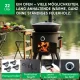 Utschak Feuerofen Ø 49 cm + Gusseisen-Kasan 22 L, runder Boden + Küchenzubehör, Usbekischer Kochtopf aus Gusseisen