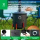 Utschak Feuerofen Ø 44 cm + Gusseisen-Kasan 16 l, Ø 46,5 cm, runder Boden + Küchenzubehör, Usbekischer Kochtopf aus Gusseisen