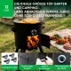 Utschak Feuerofen Ø 40 cm + Gusseisen-Kasan 12 L, runder Boden + Küchenzubehör, Usbekischer Kochtopf aus Gusseisen