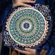 Ляган резной овальный, Мехроб РО9, Риштан, 34 х 42 см