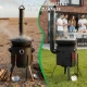 Utschak Feuerofen Ø 40 cm + Gusseisen-Kasan 12 L, flacher Boden + Küchenzubehör, Usbekischer Kochtopf aus Gusseisen