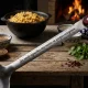 Usbekischer Schaumlöffel für Plow 48 cm, mit Gravur - Von diesem Schaumlöffel ist noch niemand hungrig weggegangen