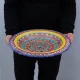 Pfannkuchenteller mit Deckel- KaraKalam TK-039, Rischtan Keramik, Ø 37 cm