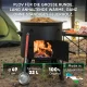 Utschak Feuerofen Ø 49 cm + Gusseisen-Kasan 22 L, flacher Boden, Küchenzubehör, Usbekischer Kochtopf aus Gusseisen