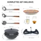 Kasan aus Gusseisen, Aluminiumdeckel, runder Boden, Ø 42,5 cm, 12 l + Untersetzer + Lagan Ø 37 cm + Küchenzubehör