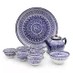 Сервиз чайный - Мехроб синий - MSV5 - Риштанская керамика - 10 предметов