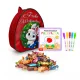 Подарочный рюкзак с конфетами и раскраской - Зайкины вкусняшки, 20 х 23 см