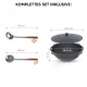 Set - Kasan aus Gusseisen, Aluminiumdeckel, runder Boden, Ø 42,5 cm, 12 l + Schaumlöffel 48 cm + Schöpfkelle 48 cm