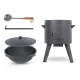 Набор - Учаг - КазаноFF, 16 литров, Ø 44 см + казан чугунный, круглое дно, Ø 46,5 см, 16 л + шумовка 48 см