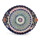 Ляган резной овальный, Мехроб РО10, Риштан, 34 х 42 см