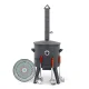 Utschak Feuerofen Ø 44 cm + Gusseisen-Kasan 16 l, Ø 46,5 cm, flacher Boden + Küchenzubehör, Usbekischer Kochtopf aus Gusseisen