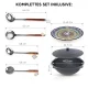Set - Kasan 22 l + Servierschale Ø 42 cm + Schaumlöffel 64 cm + Schaumlöffel 48 cm + Schöpfkelle 48 cm + tiefer Schaumlöffel 64 cm
