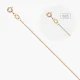 Damenarmband, Rotgold 585°, Brillanter Tiefschliff, Länge 19 cm, Ø 0,2 mm, 0,62 g
