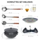 Kasan aus Gusseisen, Aluminiumdeckel, runder Boden, 22 l, Ø 52,7 + Untersetzer + Lagan Ø 42 cm + Küchenzubehör