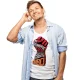 3D Herren T-Shirt - In einem Mann sollte immer Bier drin sein, weiß