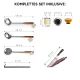 Utschak Feuerofen Ø 40 cm + Gusseisen-Kasan 12 L, flacher Boden + Küchenzubehör, Usbekischer Kochtopf aus Gusseisen