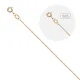 Damenarmband, Rotgold 585°, Brillanter Tiefschliff, Länge 19 cm, Ø 0,2 mm, 0,62 g