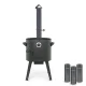 Печь учаг Ø 40 см с дымоходной трубой, для казана 12 л, термометр