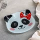 Teller - Pandamädchen, Glas, 15 x 13 cm