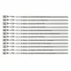 Set aus 12 Spießen, 50 cm, mit Gravur - Philosophie von Feuer und Stahl