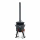 Utschak Feuerofen Ø 44 cm + Gusseisen-Kasan 16 l, flacher Boden + Küchenzubehör, Usbekischer Kochtopf aus Gusseisen