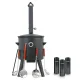 Utschak Feuerofen Ø 44 cm + Gusseisen-Kasan 16 l, Ø 46,5 cm, runder Boden + Küchenzubehör, Usbekischer Kochtopf aus Gusseisen