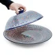 Lagan mit Deckel- KaraKalam LK-003, Rischtan Keramik, Ø 42 cm