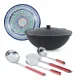 Set - Kasan 22 l + Servierschale Ø 42 cm + Schaumlöffel 64 cm + Schaumlöffel 48 cm + Schöpfkelle 48 cm + tiefer Schaumlöffel 64 cm