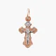 Kreuz, Rot- / Weißgold 585°, Zirkonia, 22 mm